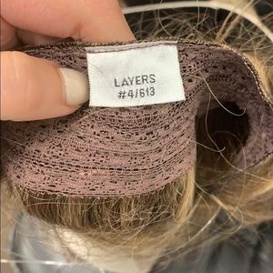 Hidden crown hair extensions #4/613 18”